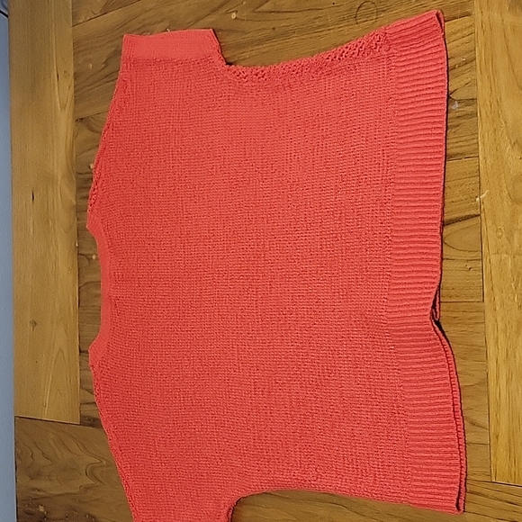 Chico's size 3 orange short sleeved sweater - Picture 6 of 7